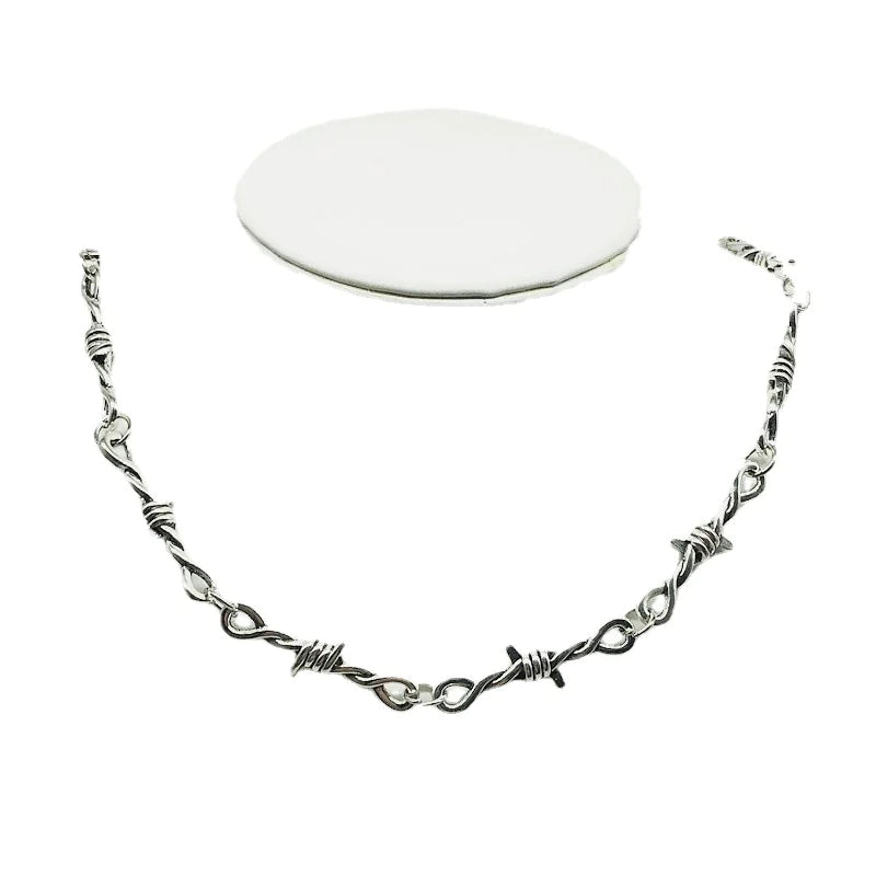 Barbed Wire Punk Necklace